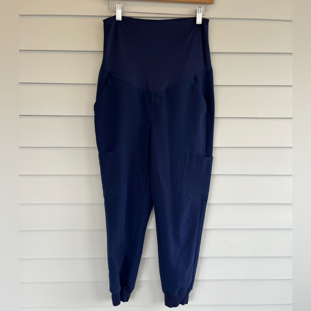 Mandala Navy Maternity Joggers XS Petite